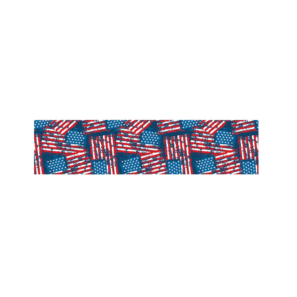 Grunge American Flag Pattern Print Bed Runner