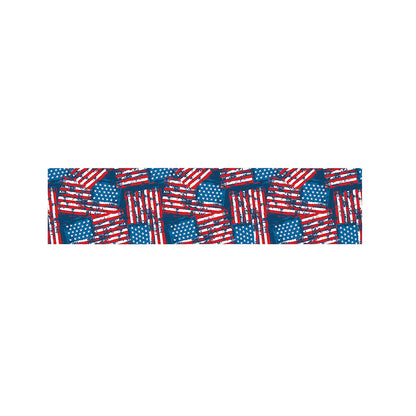 Grunge American Flag Pattern Print Bed Runner