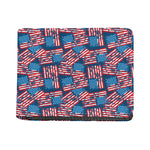 Grunge American Flag Pattern Print Bifold Wallet