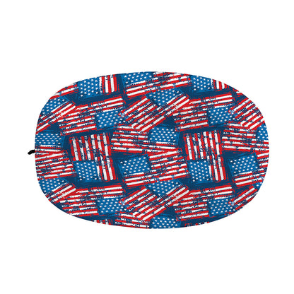 Grunge American Flag Pattern Print Car Side Mirror Covers