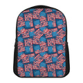 Grunge American Flag Pattern Print Casual Backpack