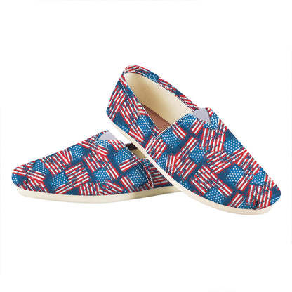 Grunge American Flag Pattern Print Casual Shoes