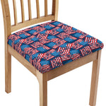 Grunge American Flag Pattern Print Chair Cushion Cover
