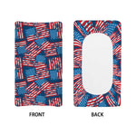 Grunge American Flag Pattern Print Changing Pad Cover