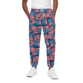 Grunge American Flag Pattern Print Cotton Sweatpants