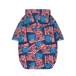 Grunge American Flag Pattern Print Dog Zip Up Hoodie