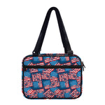 Grunge American Flag Pattern Print Double Strap Bible Bag