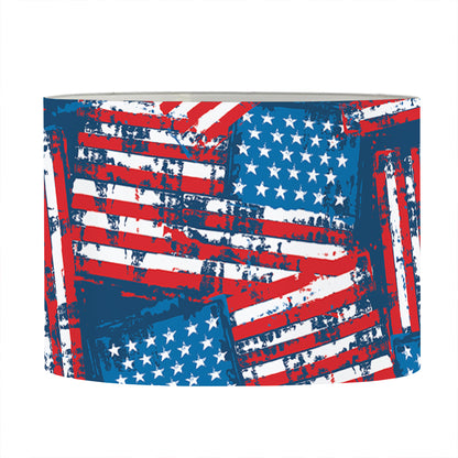 Grunge American Flag Pattern Print Drum Lamp Shade
