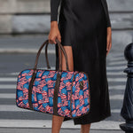 Grunge American Flag Pattern Print Duffle Bag