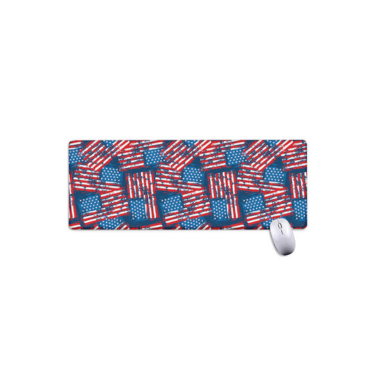 Grunge American Flag Pattern Print Extended Mouse Pad