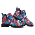 Grunge American Flag Pattern Print Flat Ankle Boots