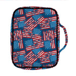 Grunge American Flag Pattern Print Front Pocket Bible Bag