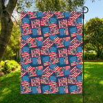 Grunge American Flag Pattern Print Garden Flag