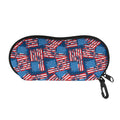 Grunge American Flag Pattern Print Glasses Case