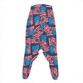 Grunge American Flag Pattern Print Hammer Pants
