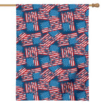 Grunge American Flag Pattern Print House Flag