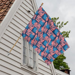 Grunge American Flag Pattern Print House Flag