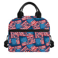 Grunge American Flag Pattern Print Insulated Lunch Bag