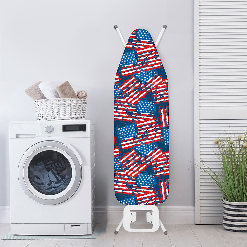 Grunge American Flag Pattern Print Ironing Board Cover