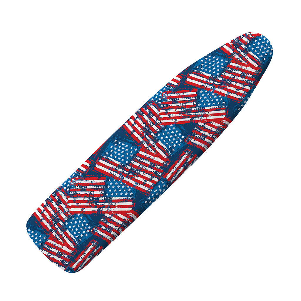Grunge American Flag Pattern Print Ironing Board Cover