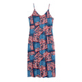 Grunge American Flag Pattern Print Jersey Midi Cami Dress