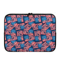 Grunge American Flag Pattern Print Laptop Sleeve