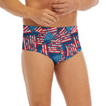 Grunge American Flag Pattern Print Men's Briefs