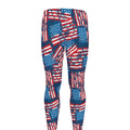Grunge American Flag Pattern Print Men's Leggings