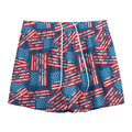 Grunge American Flag Pattern Print Mesh Shorts