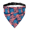 Grunge American Flag Pattern Print Over The Collar Dog Bandana