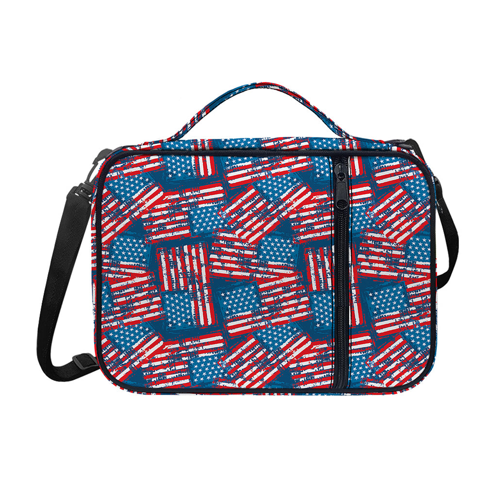 Grunge American Flag Pattern Print Shoulder Strap Bible Bag