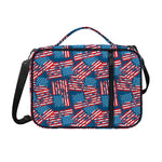 Grunge American Flag Pattern Print Shoulder Strap Bible Bag