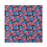 Grunge American Flag Pattern Print Silk Bandana