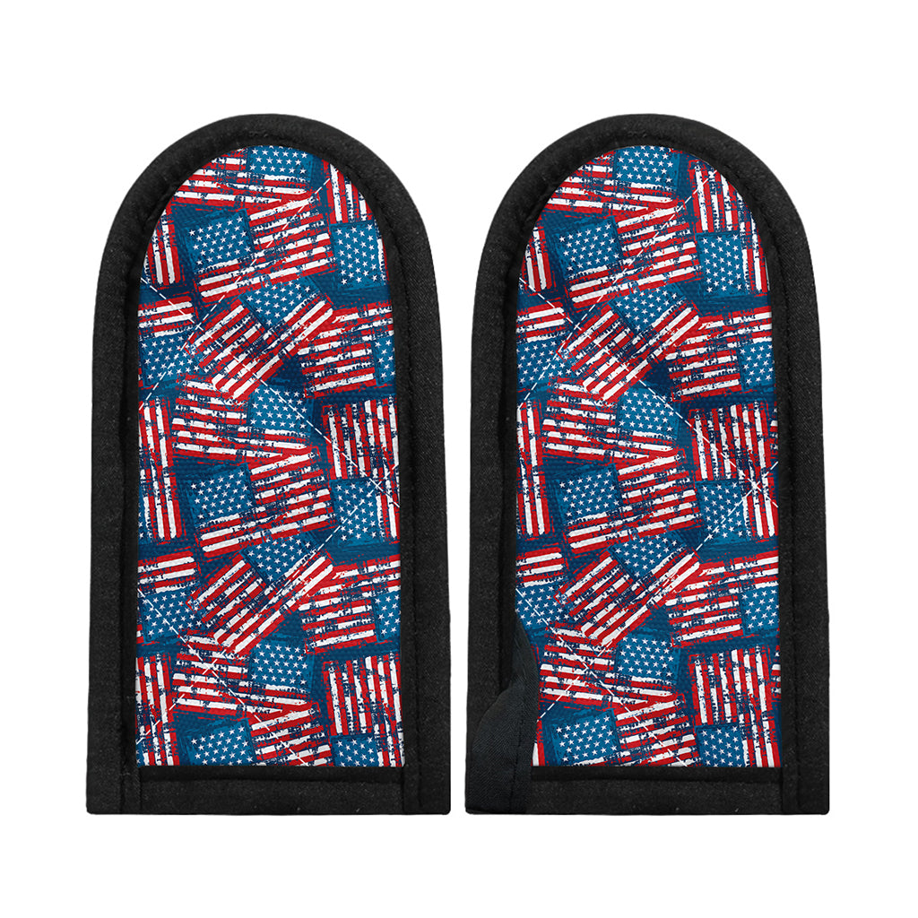Grunge American Flag Pattern Print Skillet Handle Cover