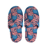 Grunge American Flag Pattern Print Slippers