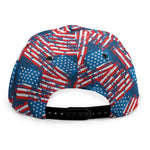 Grunge American Flag Pattern Print Snapback Cap