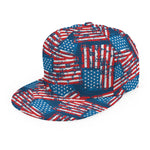 Grunge American Flag Pattern Print Snapback Cap