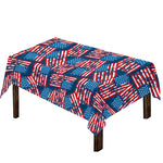 Grunge American Flag Pattern Print Tablecloth