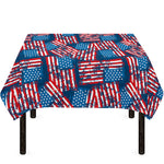 Grunge American Flag Pattern Print Tablecloth