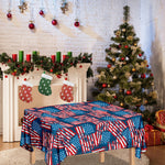 Grunge American Flag Pattern Print Tablecloth
