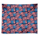 Grunge American Flag Pattern Print Tapestry