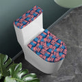 Grunge American Flag Pattern Print Toilet Lid And Tank Cover Set