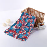 Grunge American Flag Pattern Print Towel