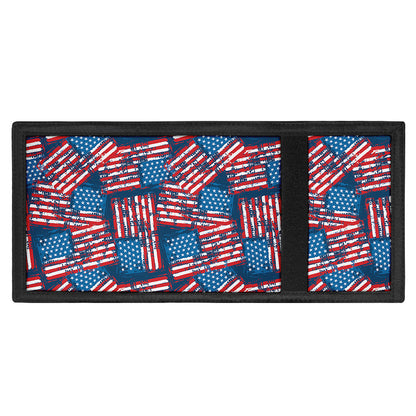 Grunge American Flag Pattern Print Trifold Wallet