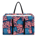 Grunge American Flag Pattern Print Utility Tote Bag