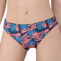 Grunge American Flag Pattern Print Women's Panties