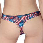 Grunge American Flag Pattern Print Women's Thong