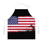 Grunge American Flag Print Adjustable Apron