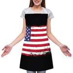 Grunge American Flag Print Adjustable Apron