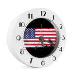 Grunge American Flag Print Alarm Clock